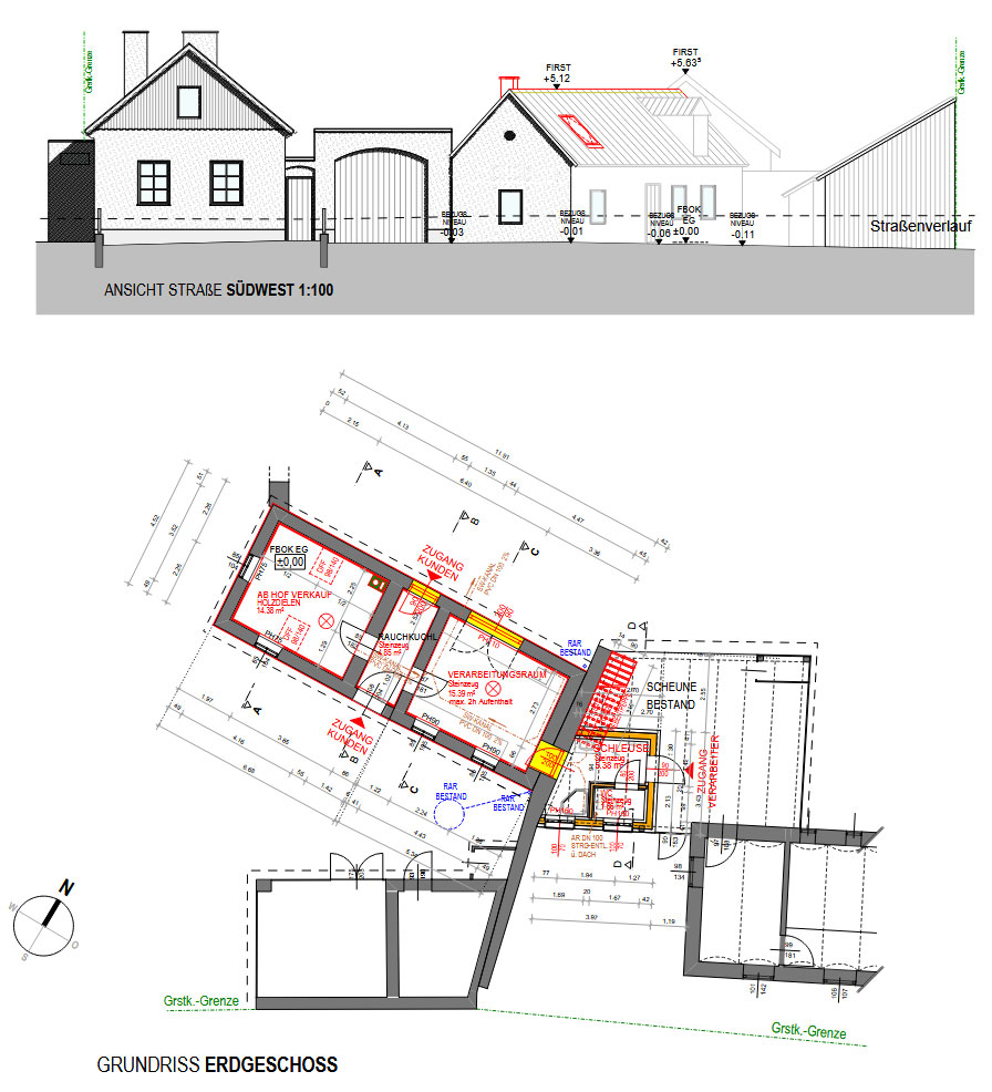 Bauplan Hofladen & Verarbeitungsraum